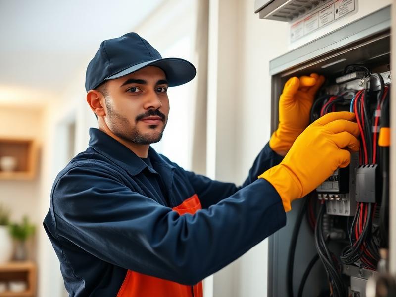 Profesional de electricidad trabajando en México